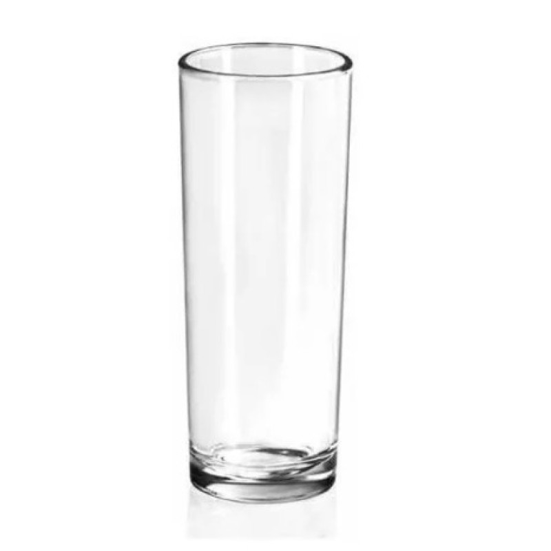 Vaso Vidrio Tubo Cañita 300 Ml